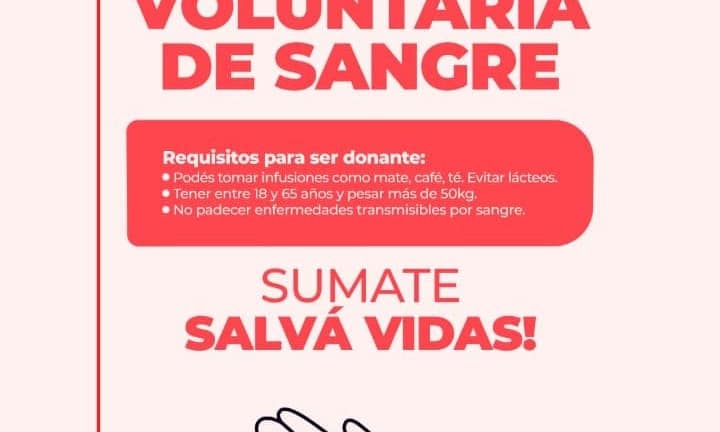 El Hospital ‘Dr. Ramón Carrillo’ convoca a una nueva jornada de donación de sangre