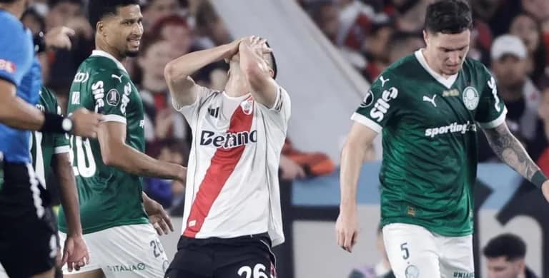 River perdió 2 a 1 con Palmeiras y la llave de la Copa Libertadores se definirá en Brasil